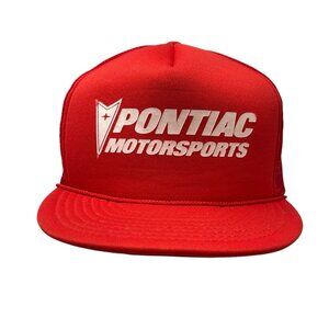 Pontiac Motorsports Vintage Snapback Mesh Trucker Dad Hat Cap Racing NASCAR NHRA